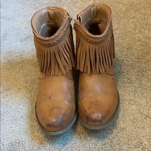 Fringe booties